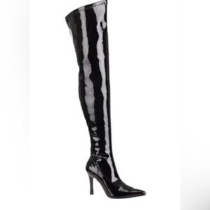 Funtasma Black Patent Thigh-High Over the knee Boots- 4” stiletto heel
